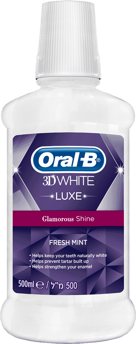 Oral-b 3d White Glamorous Shine Rinse - Oral B 3d White Mouthwash (1200x1200), Png Download
