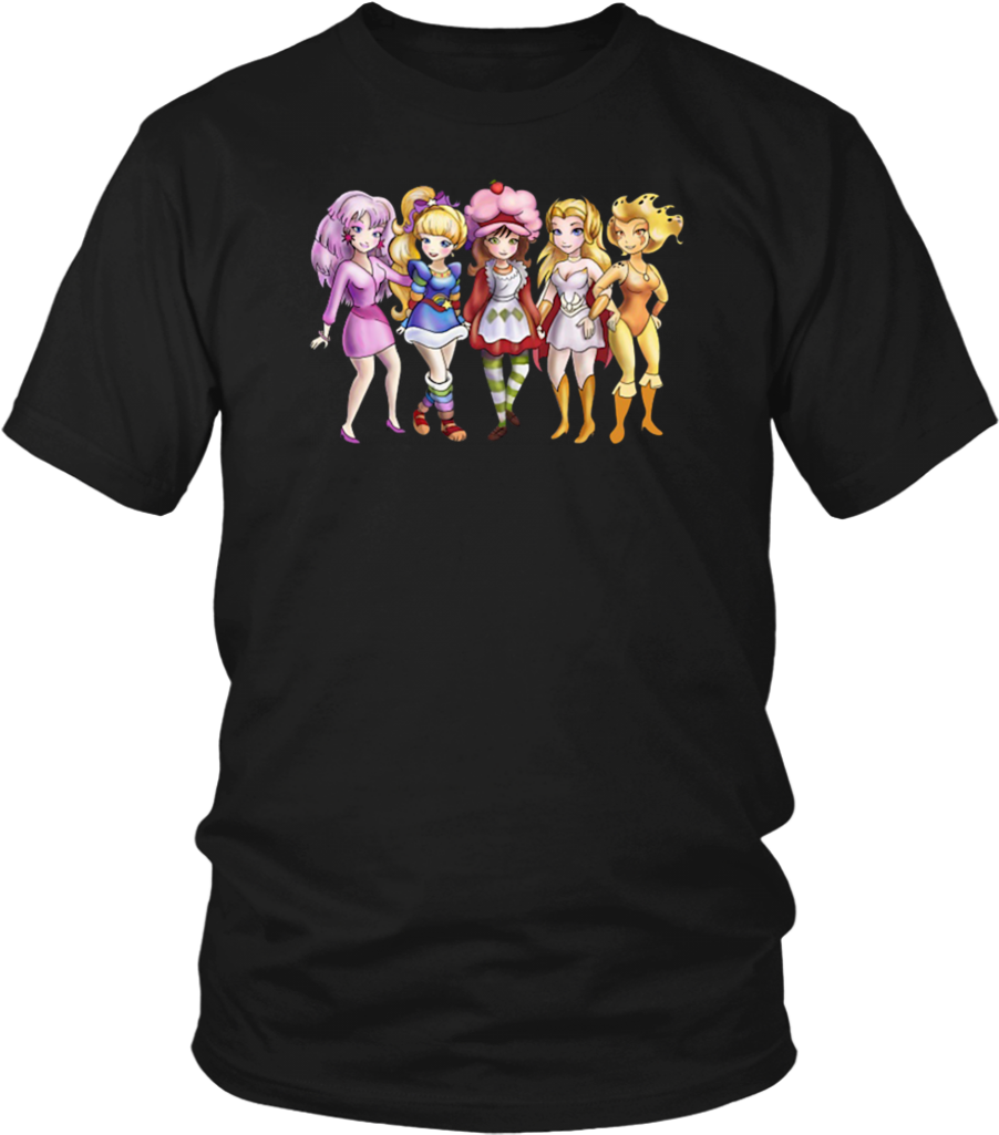 Jem, Rainbow Brite, And Strawberry Shortcake Shirt - Get The Strap T Shirt (1024x1024), Png Download
