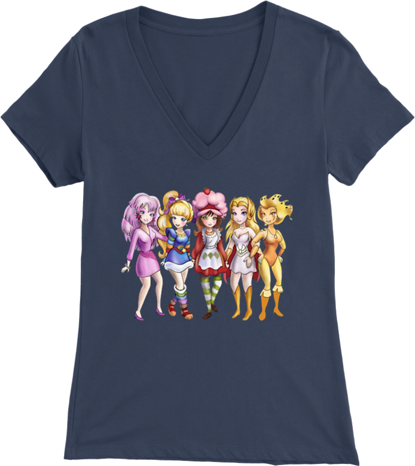 Jem, Rainbow Brite, And Strawberry Shortcake T-shirt - Shirt (1024x1024), Png Download