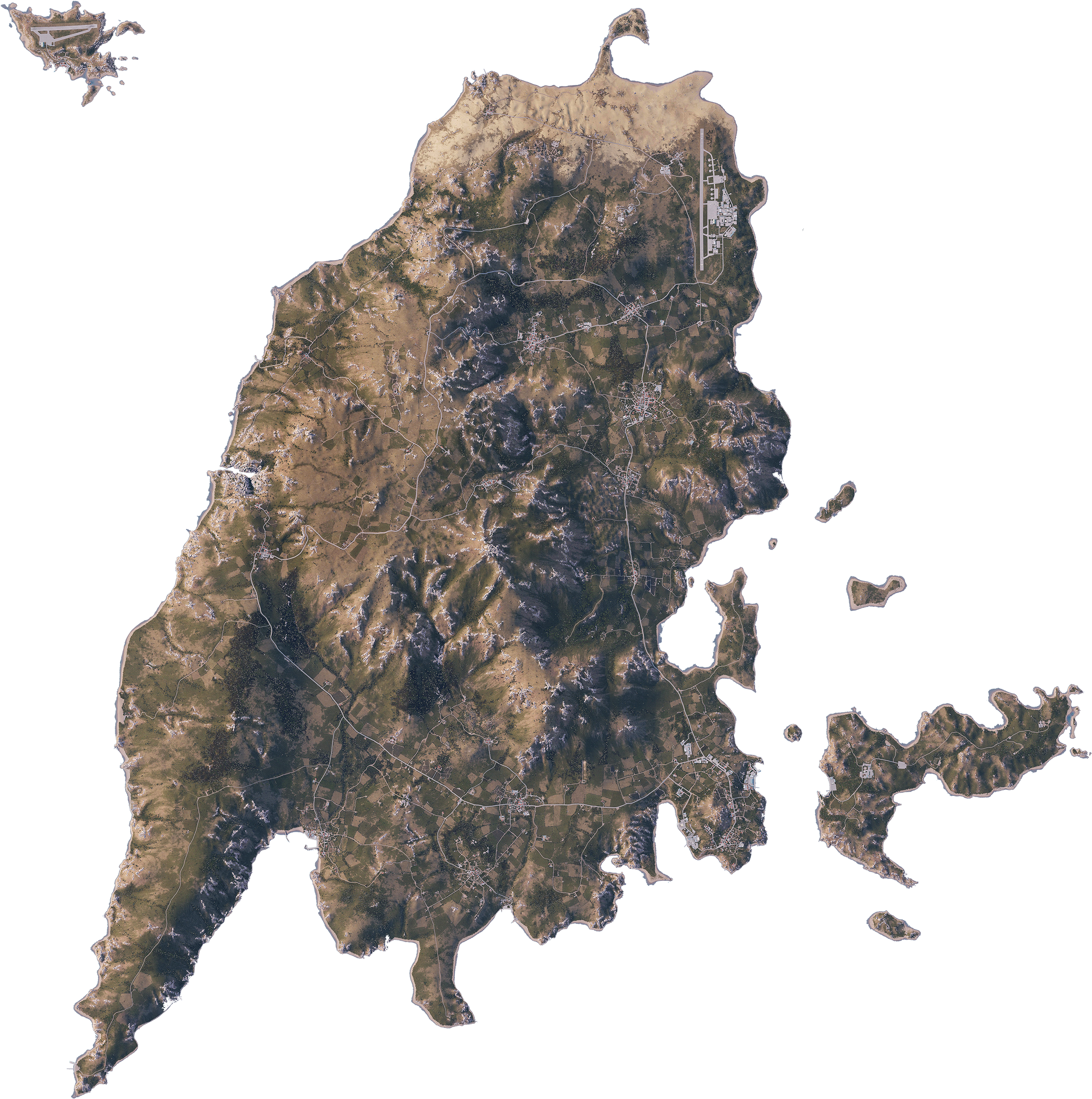 Arma 3 Malden - Map Malden Arma 3 (2500x2500), Png Download