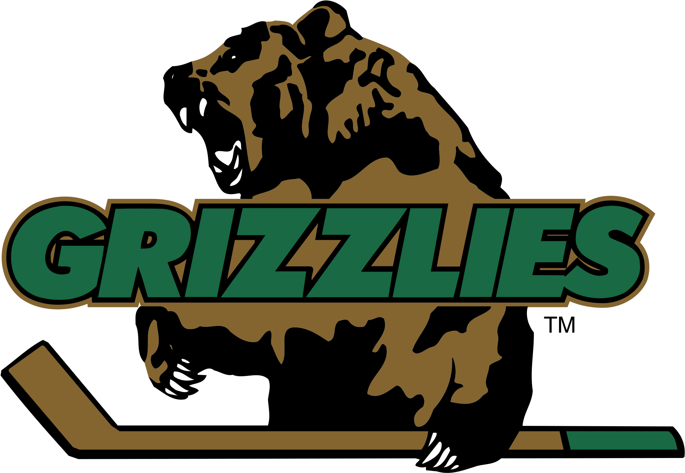 Utah Grizzlies Logo Png Transparent - Utah Grizzlies Hockey Logo (2400x2400), Png Download
