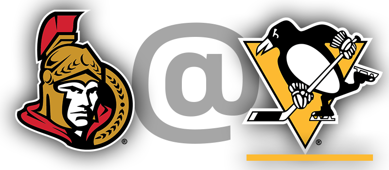 8 P - M - - Ottawa Senators Pittsburgh Penguins Logos (800x350), Png Download