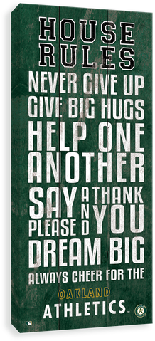 Oakland Athletics House Rules - Los Canvases By Scoreart - Los Angeles Dodgers House (500x500), Png Download