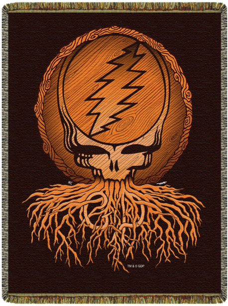A Woven Cotton Blanket With A Wood Grain Grateful Dead - Evening With Friends Tapestry Throw By Terry Redlin (620x620), Png Download