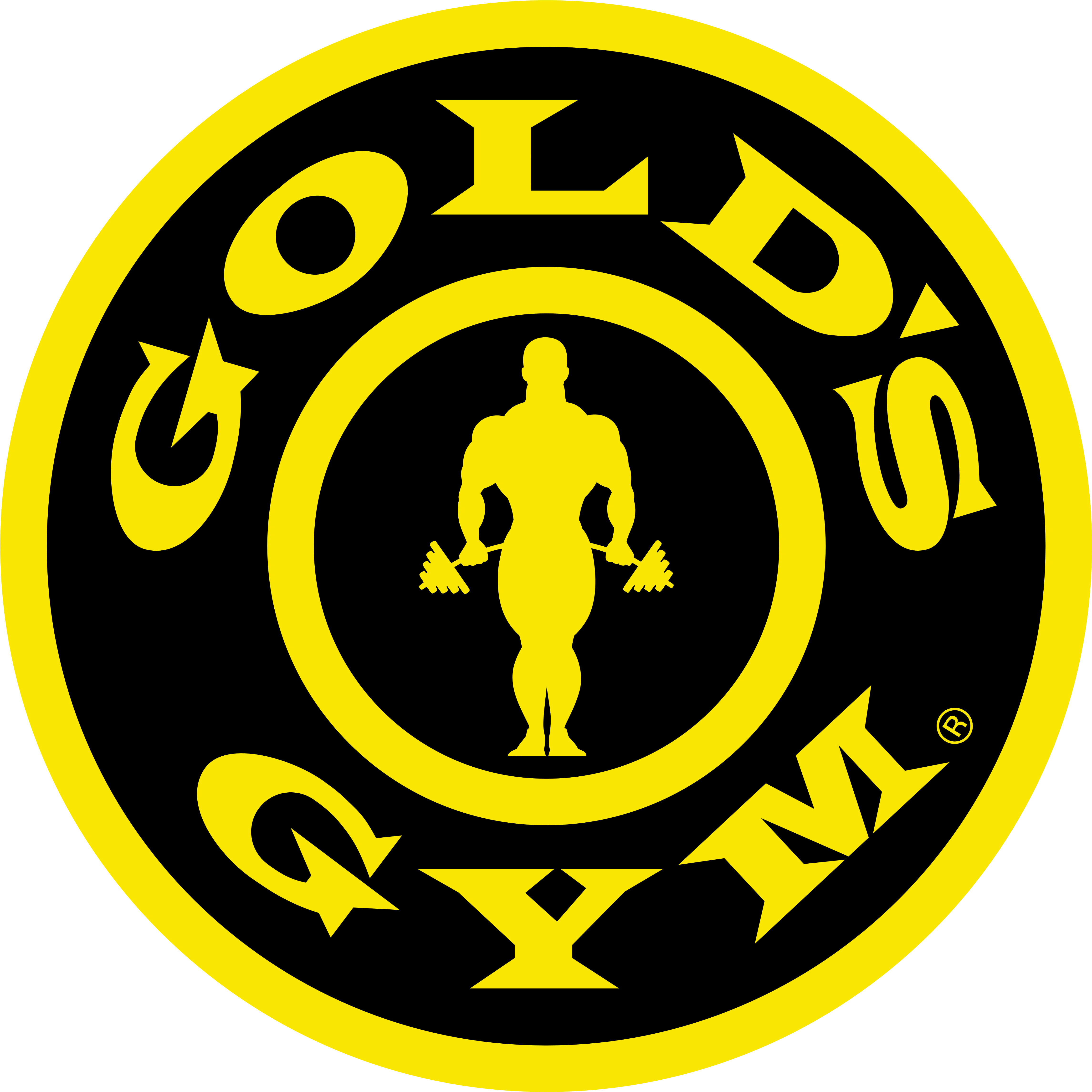 Gold's Gym Logo, Logotype - Golds Gym No Background (4610x4585), Png Download