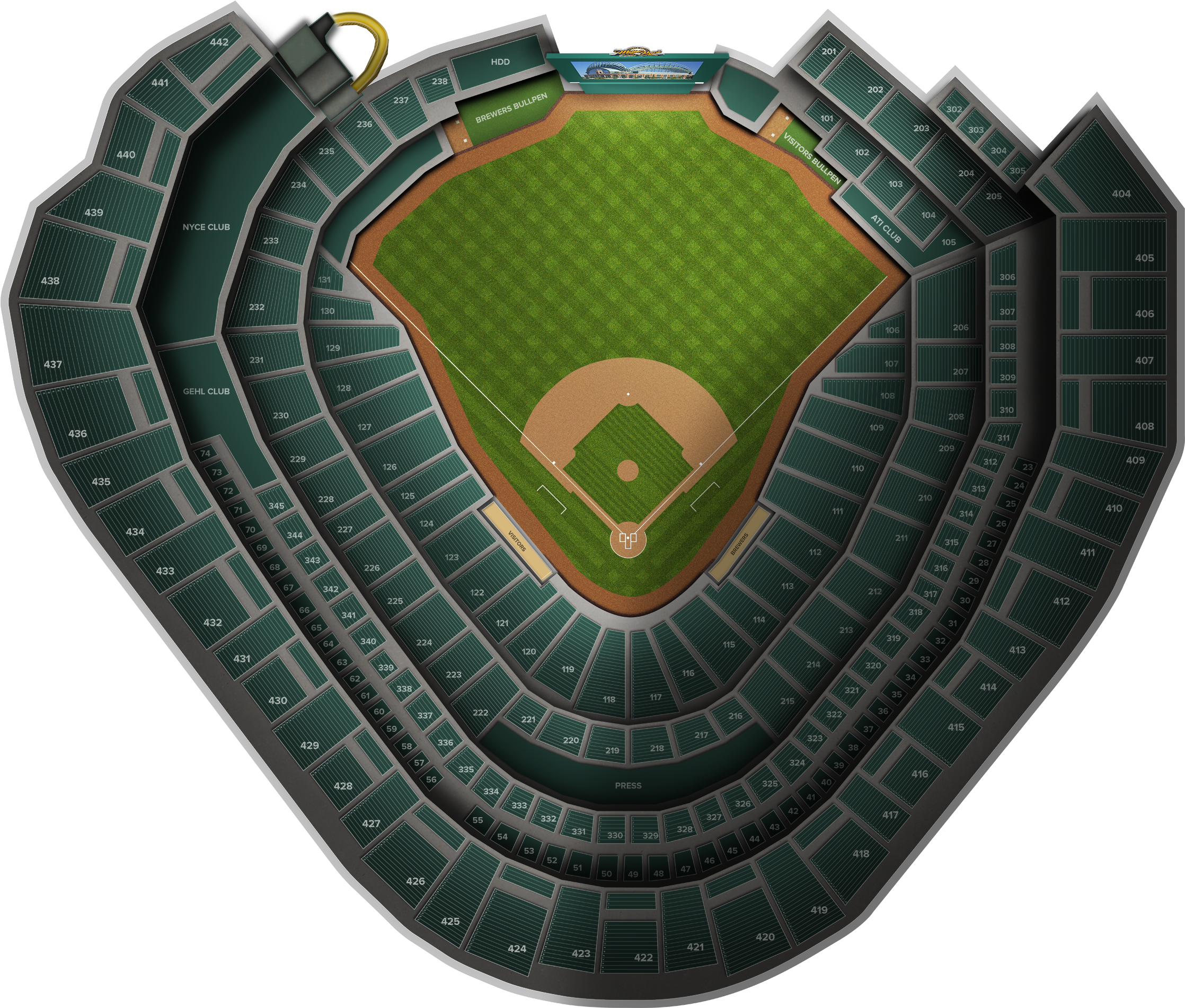 Terrace Box Seat Miller Park (2560x1936), Png Download