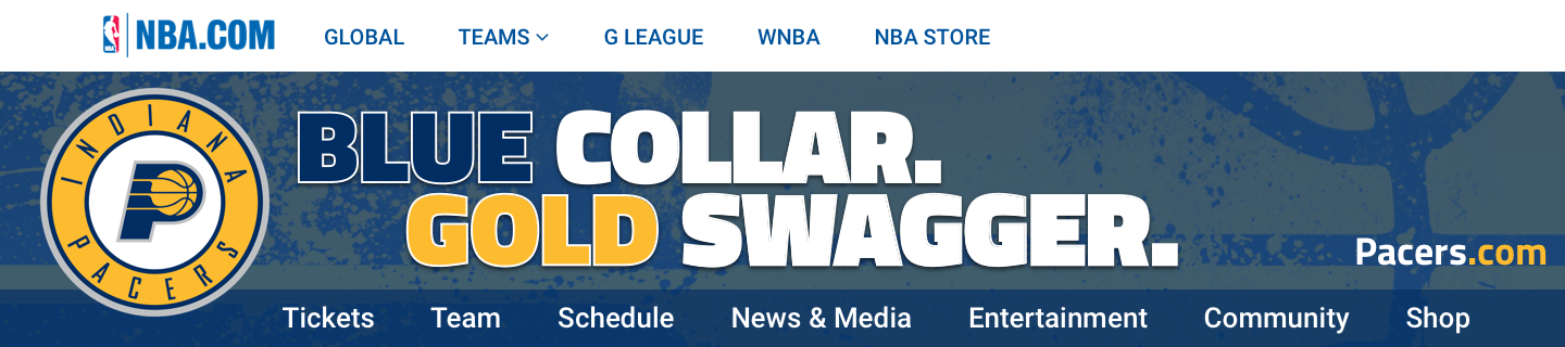 An Indiana Pacers Association - Indiana Pacers (1440x320), Png Download