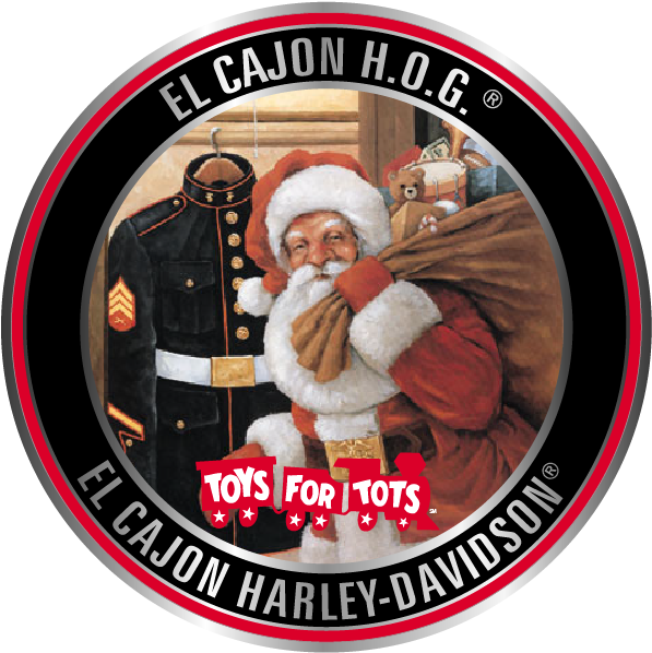 El Cajon Harley - 2017 Toys For Tots (596x689), Png Download
