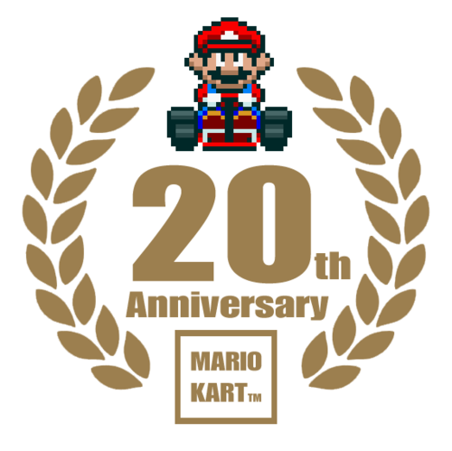 Mario Kart Logo Png Download - Super Mario Kart 25th Anniversary (500x499), Png Download