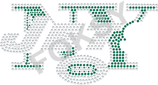 Ny Jets Nfl Sports Hotfix Rhinestone Transfer Design - Parallel (546x546), Png Download