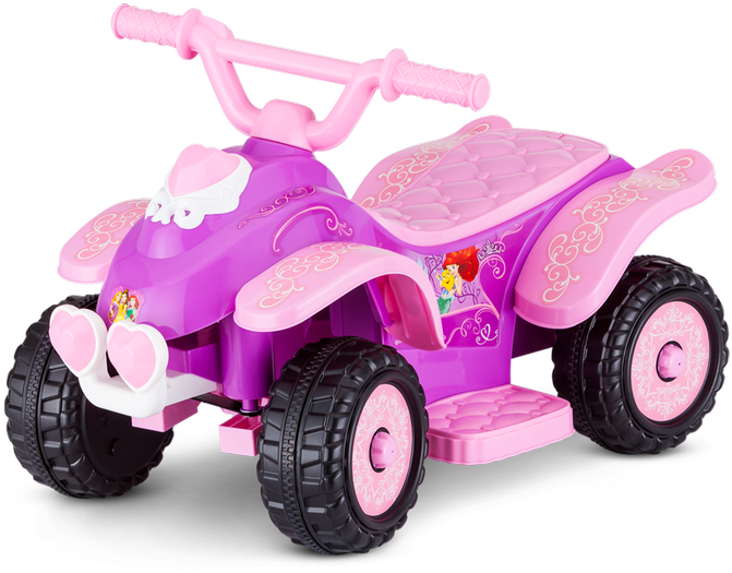 Disney Princess Friendship Forever Toddler Quad - Kid Trax 6v Disney Princess Quad Ride (900x600), Png Download