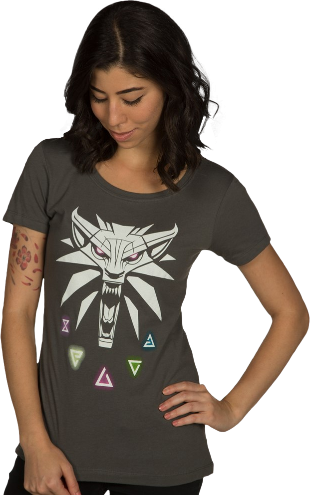 The - Signs T Shirt The Witcher (621x992), Png Download