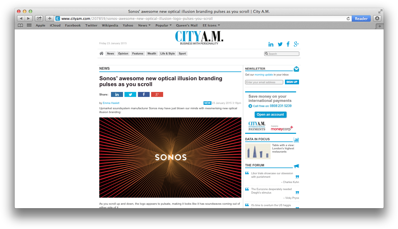 City Am - Page Header (1374x797), Png Download