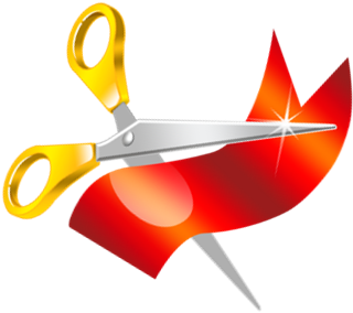 Let Us Help You Celebrate - Ribbon Cutting Images Png (382x382), Png Download