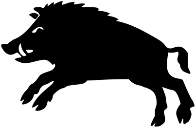 Boar Black And White - Chinese Zodiac Boar (400x400), Png Download