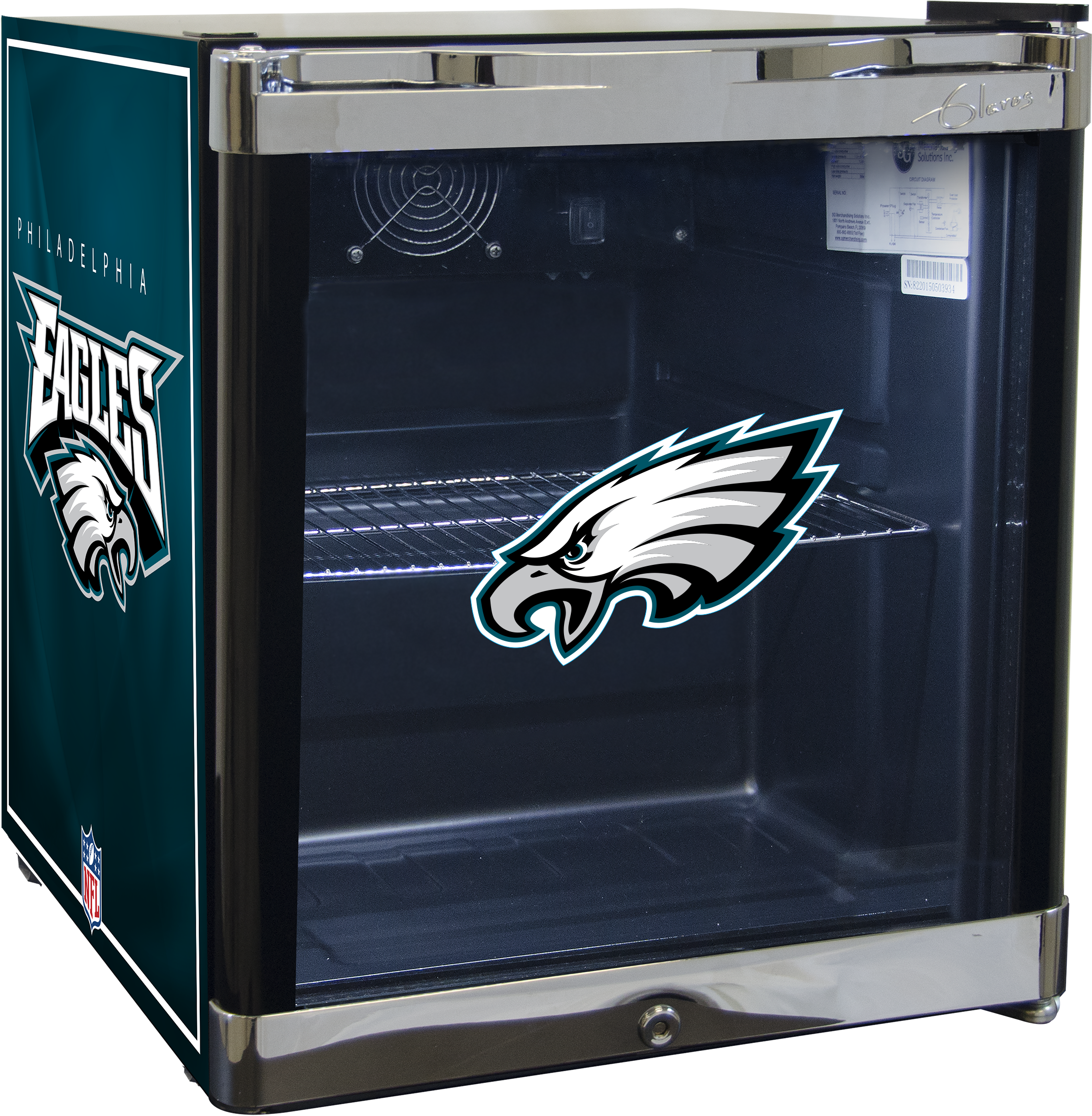 Nfl Refrigerated Beverage Center - Philadelphia Eagles (2400x2385), Png Download