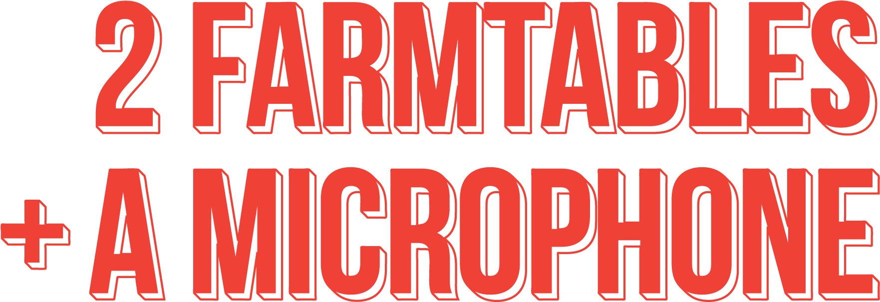 Two Farmtables And A Microphone - Deixe Ele Saber Que Fode Mal (1827x650), Png Download