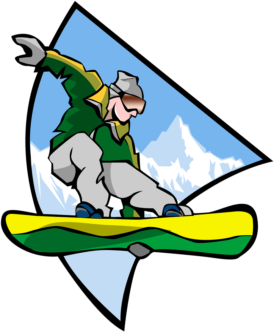 Sports Man Snowboarding Clipart - Snowboarding Clipart (1280x1280), Png Download