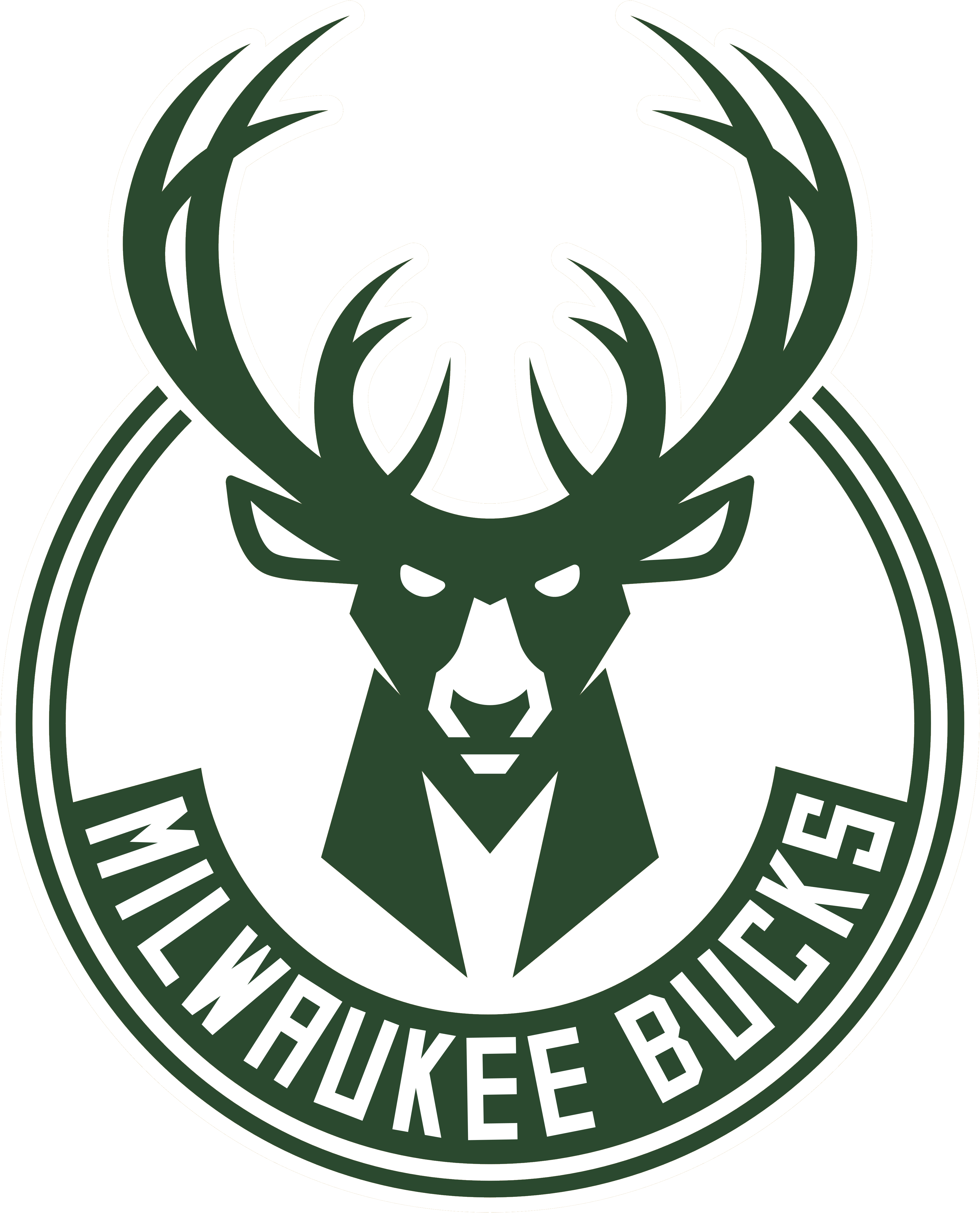 Black Milwaukee Bucks Logo (4000x4952), Png Download