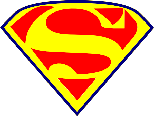 Yellow Superman S Svg Clip Arts 600 X 454 Px (600x454), Png Download