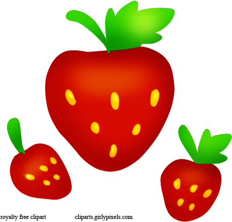 Free Cliparts Strawberry Clipart - Easy Strawberry Clipart (500x464), Png Download