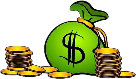 Transparent Money Cliparts - Money Bag Clipart Transparent Background (480x278), Png Download