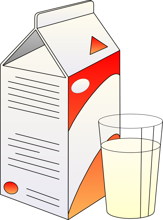 Milk Carton Clip Art - Milk Clip Art (555x751), Png Download