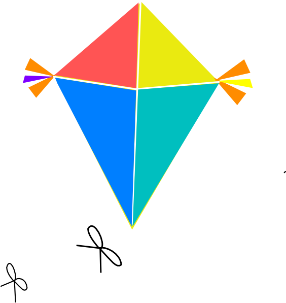 Cartoon Kite - Kites Clip Art Png (564x597), Png Download