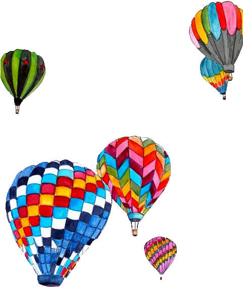 28 Collection Of Tumblr Hot Air Balloon Drawing - Hot Air Balloon Transparent (480x591), Png Download