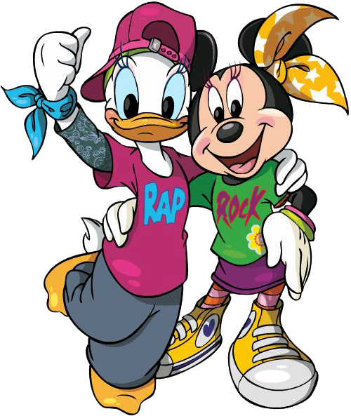 Minnie Daisy Bff Clipart - Minnie Rap (517x604), Png Download