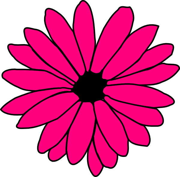 Original Png Clip Art File Pink Daisy Svg Images Downloading (600x590), Png Download