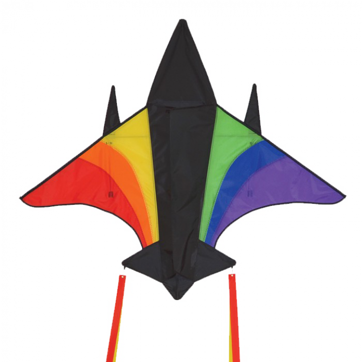 Rainbow Jet Plane Kite - Kite (728x728), Png Download