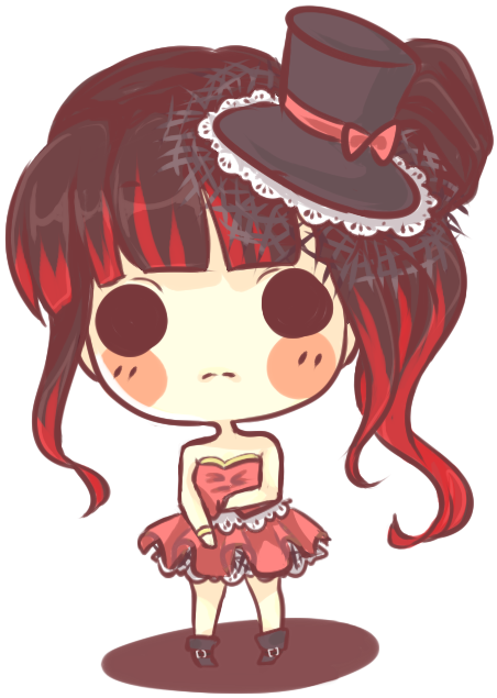 Chibi Anime Girl Drawing At Getdrawings - Chibi With Dot Eyes (688x826), Png Download