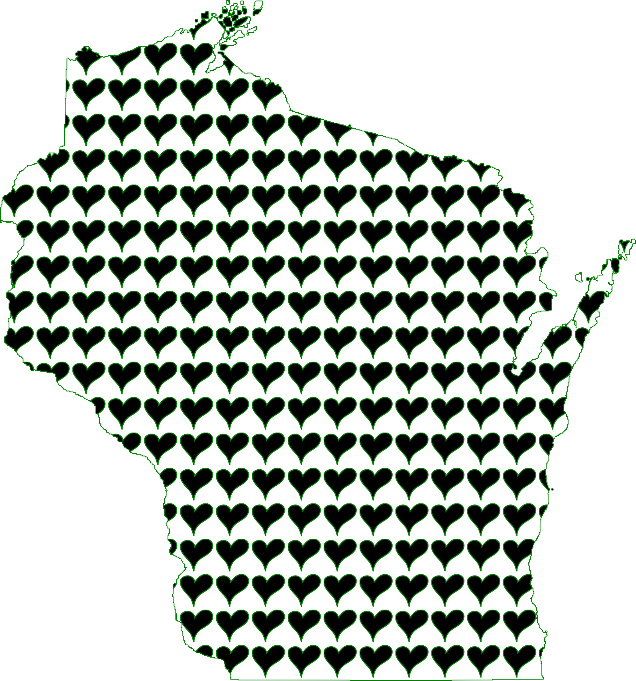 This Free Icons Png Design Of Wisconsin Love (2232x2388), Png Download