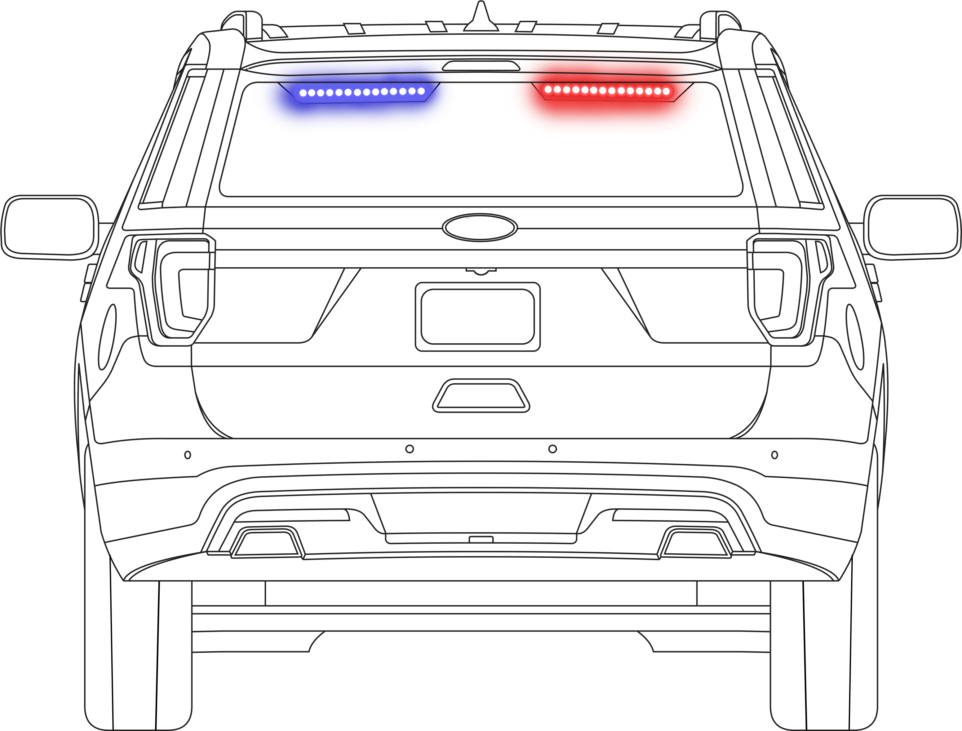 Car Outline-rear Visor - Fiat Punto (3441x2551), Png Download