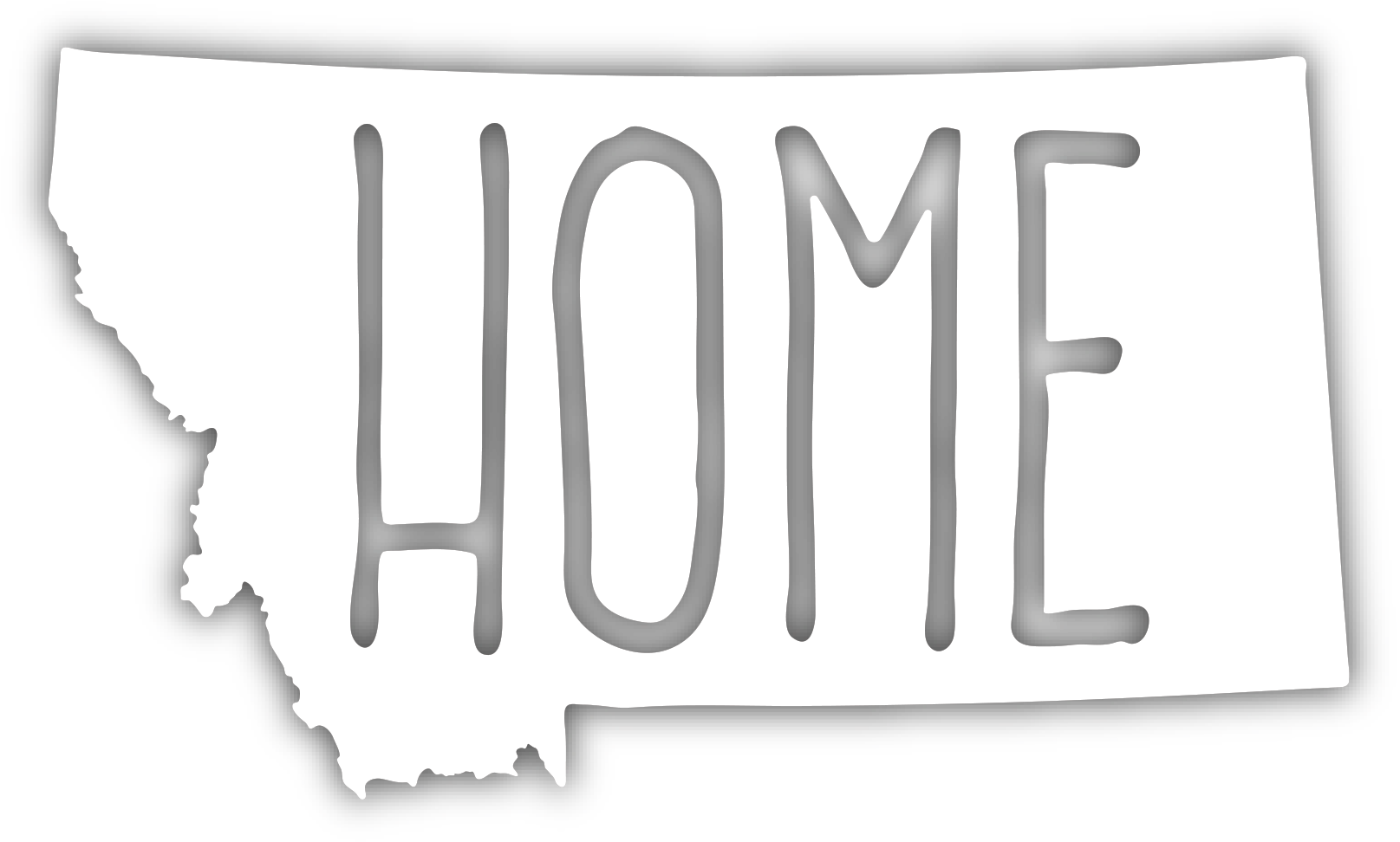 Mt Home Diecut Sticker - Montana (1800x1800), Png Download