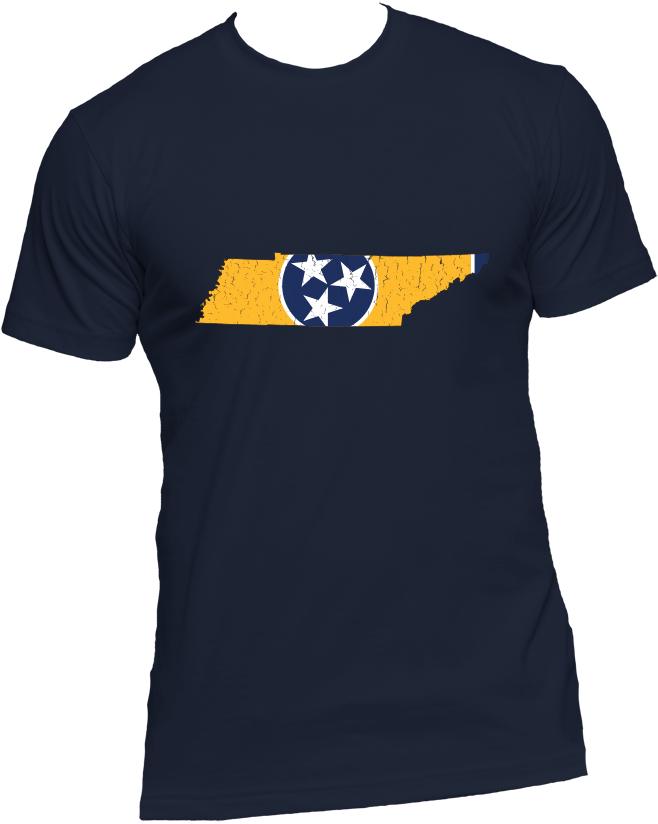 Tennessee Flag State Outline Yellow Mens Short Sleeve - Avatar The Last Airbender Girl Shirt (1000x1000), Png Download