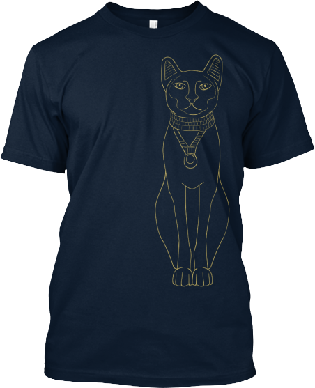 Gotham Threads New York City Clothing Egyptian Cat - Draw With Jazza T Shirts (452x557), Png Download