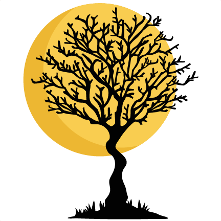 Halloween Trees Cliparts - Cute Halloween Tree Png (432x432), Png Download