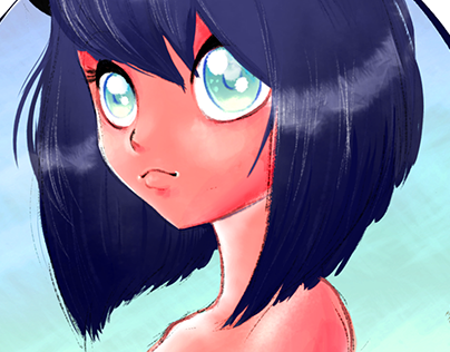 Anime Demon Girl (404x316), Png Download