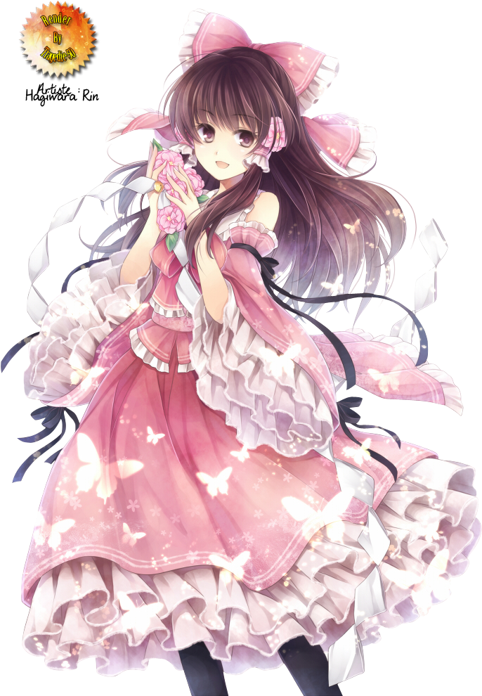 Pink Hair Brown Eyes Female Anime (714x1000), Png Download