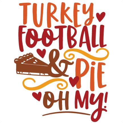 Turkey Football & Pie Svg Scrapbook Cut File Cute Clipart - Turkey With Football Clipart (432x432), Png Download