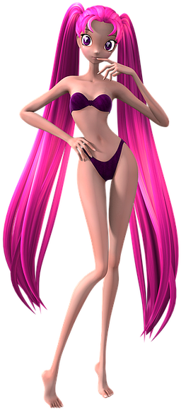 Galaxy Anime Girl (640x640), Png Download