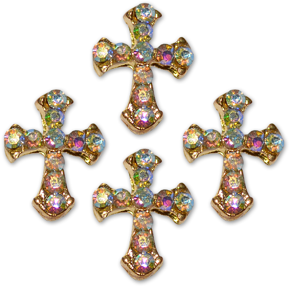 Royal Nails Rhinestones - Cross (600x600), Png Download