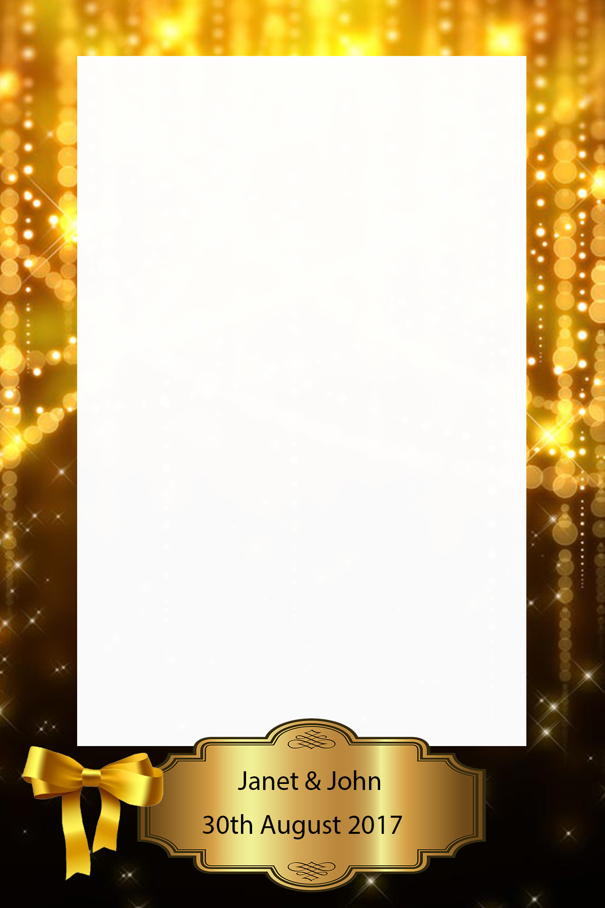 Overlays - Gold Ribbon (1200x1800), Png Download