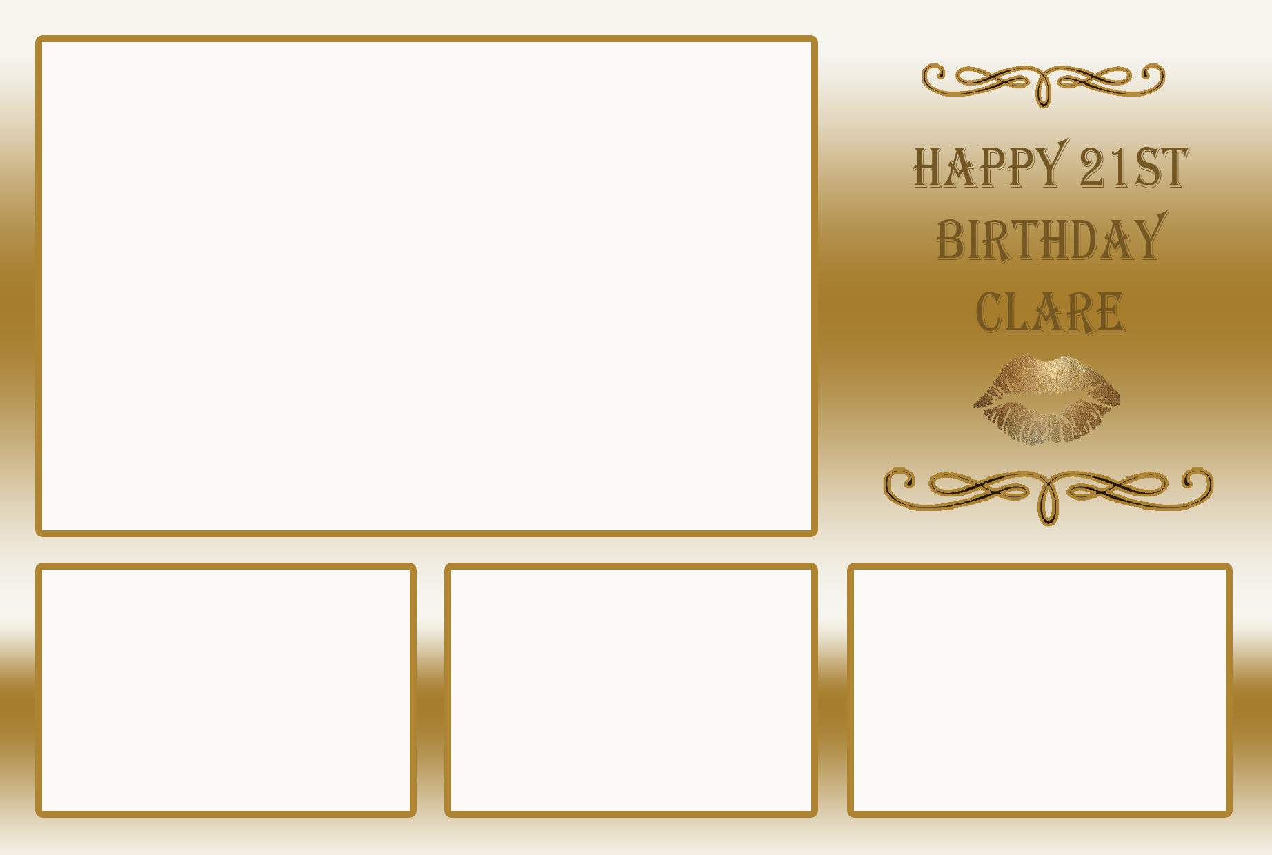 Gold Kiss - Design (1844x1240), Png Download