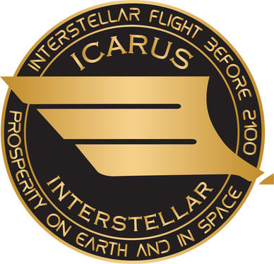 Gold Icarus Wing Gold Letters On Black Circle - Woodford Reserve (388x374), Png Download