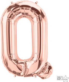 Northstar 34" Foil Rose Gold Letter Q - 16" Airfill Only Letter Q - Rose Gold Letter - Mylar (400x388), Png Download