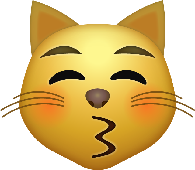 Kisses Clipart Emoji - Cat Emoji Png (641x560), Png Download