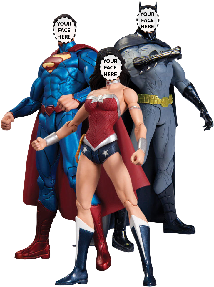 Superhero Boxset Personalized 6" Action Figures With - Dc Collectibles Wonder Woman New 52 (750x996), Png Download